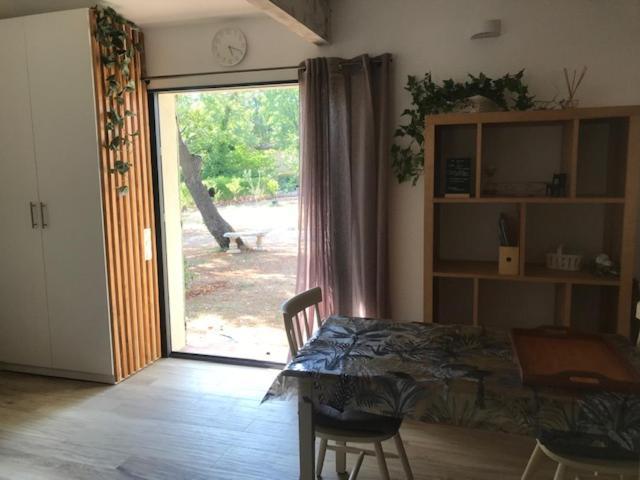 Petit mas provencal 3 pers 1 piece 30 m2 tout confort lisiere foret jardin Jacuzzi Piscine Saint-Paul-en-Forêt Exterior foto